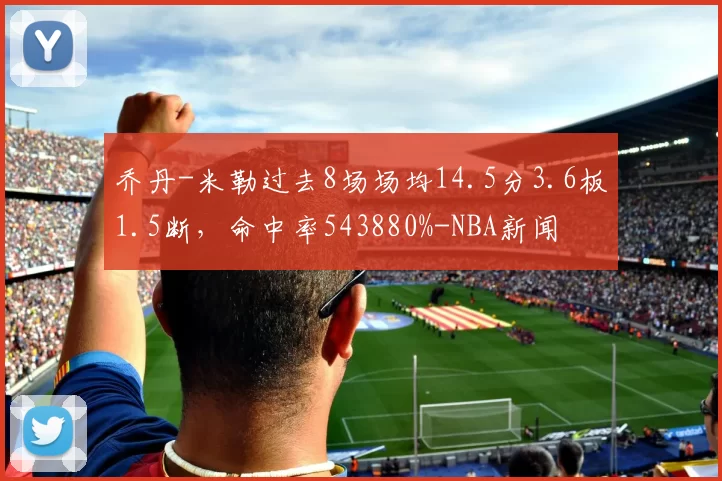 乔丹-米勒过去8场场均14.5分3.6板1.5断，命中率543880%-NBA新闻
